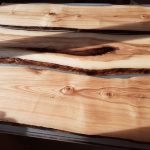 wood and modern epoxy resin