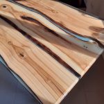 wood and modern epoxy resin